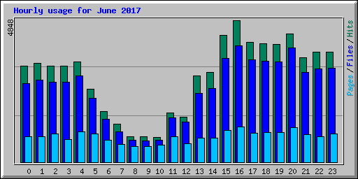 Hourly usage for June 2017