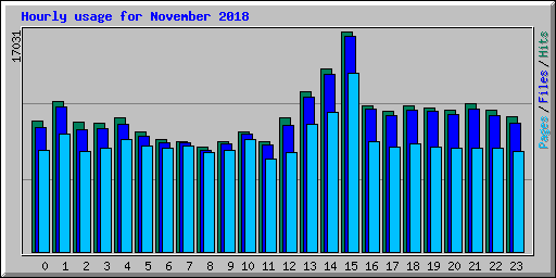 Hourly usage for November 2018
