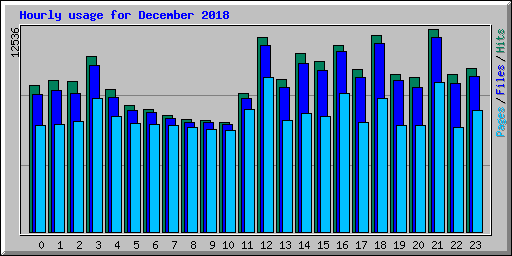 Hourly usage for December 2018